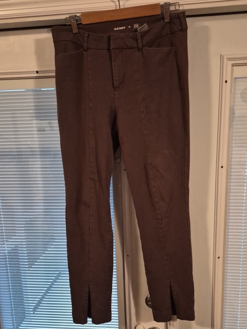 Old Navy Women's Dark Brown Ankle Slim Ponte Jeans